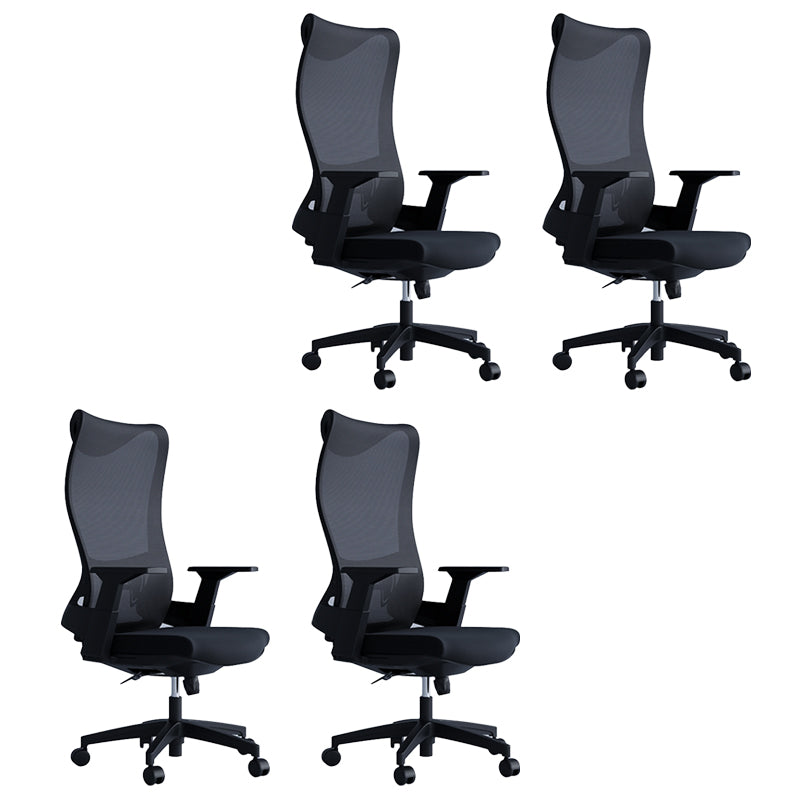 High Back Office Chair Rotatable Black Mesh Desk Chair with Adjustable Arm