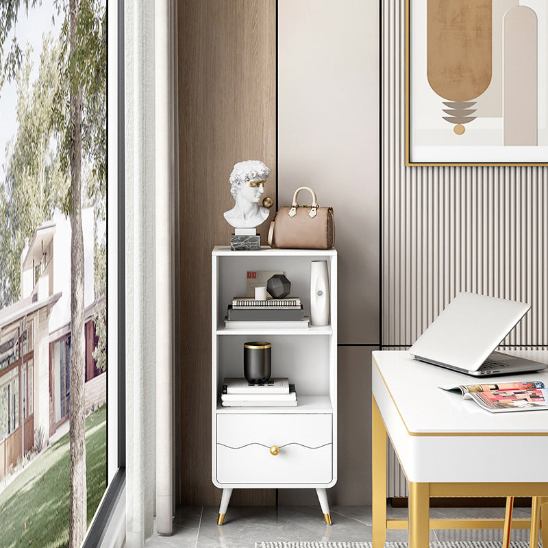 Standard Bookcase Closed Back Solid Engineered Wood Bookshelf for Home