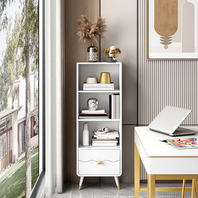 Standard Bookcase Closed Back Solid Engineered Wood Bookshelf for Home