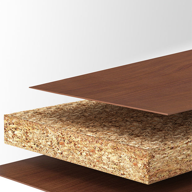 Wooden Bookcase 18" W Vertical Closed Back Bookshelf for Living Room