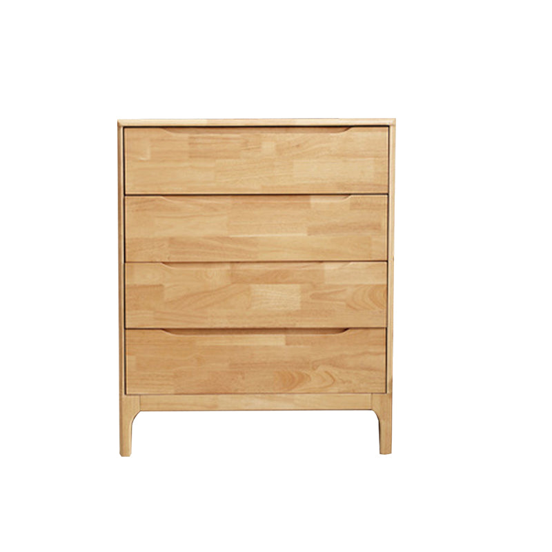 Rubber Wood Storage Chest Dresser Modern Storage Chest with Drawers