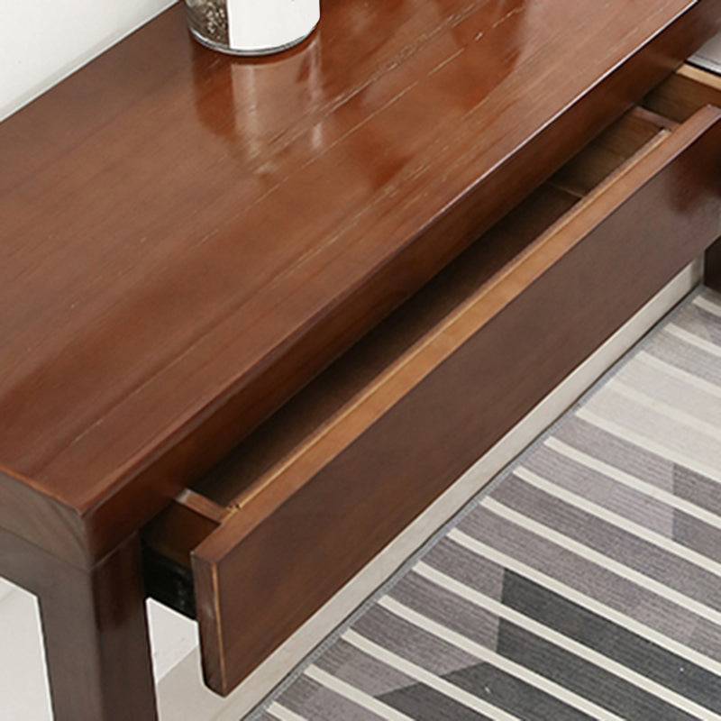 12-inch Wide Console Sofa Table  2-drawer Wood Console Table in Dark Brown