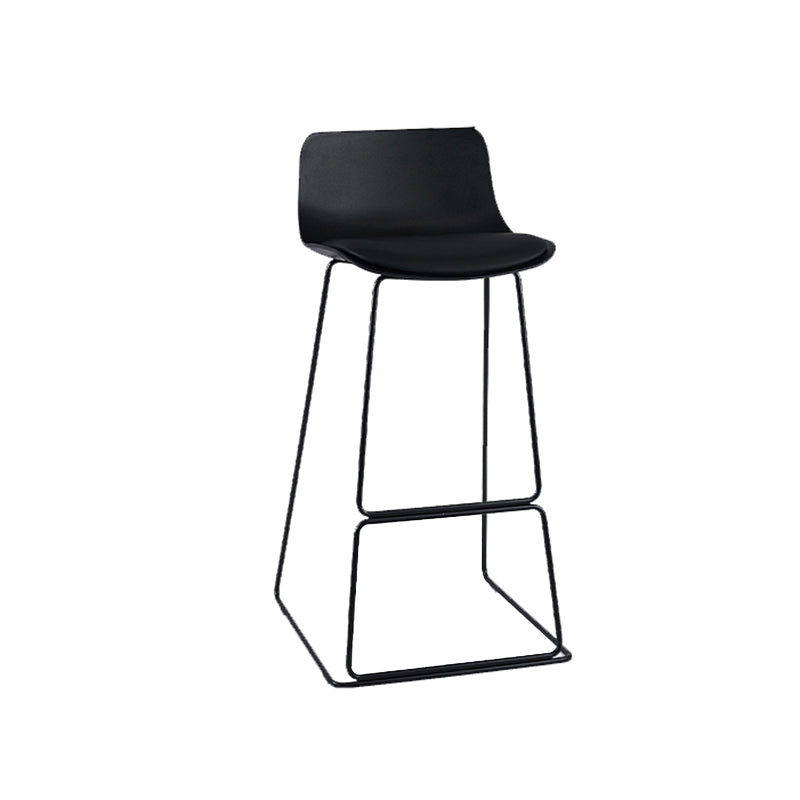Indoor Footrest Dining Stool Plastic Industrial Low Back Counter-height Stool