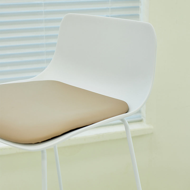 Indoor Footrest Dining Stool Plastic Industrial Low Back Counter-height Stool