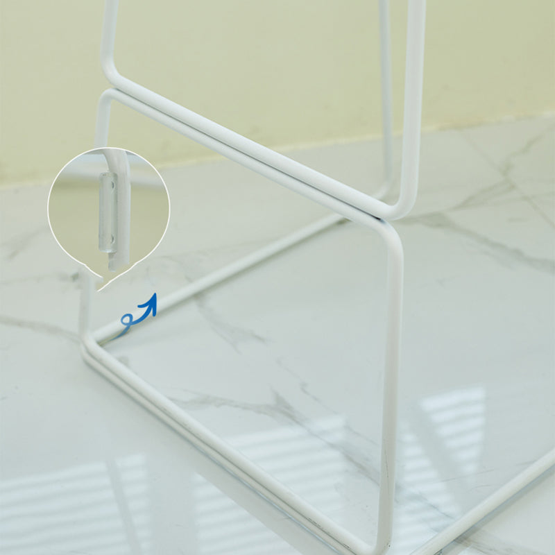 Indoor Footrest Dining Stool Plastic Industrial Low Back Counter-height Stool