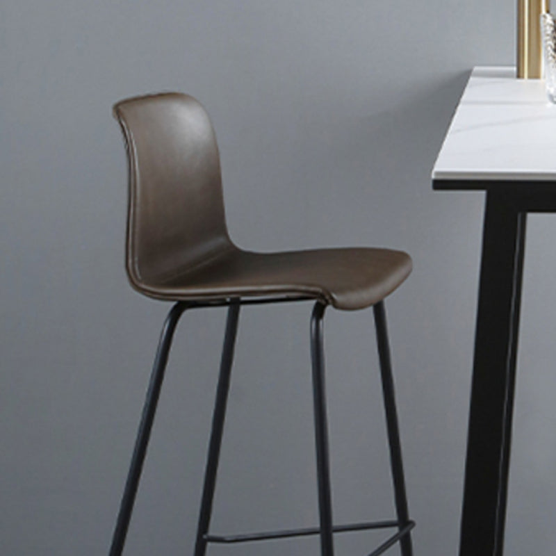 Living Room Leather Counter Chair Bucket Industrial Footrest Counter Bar Stool