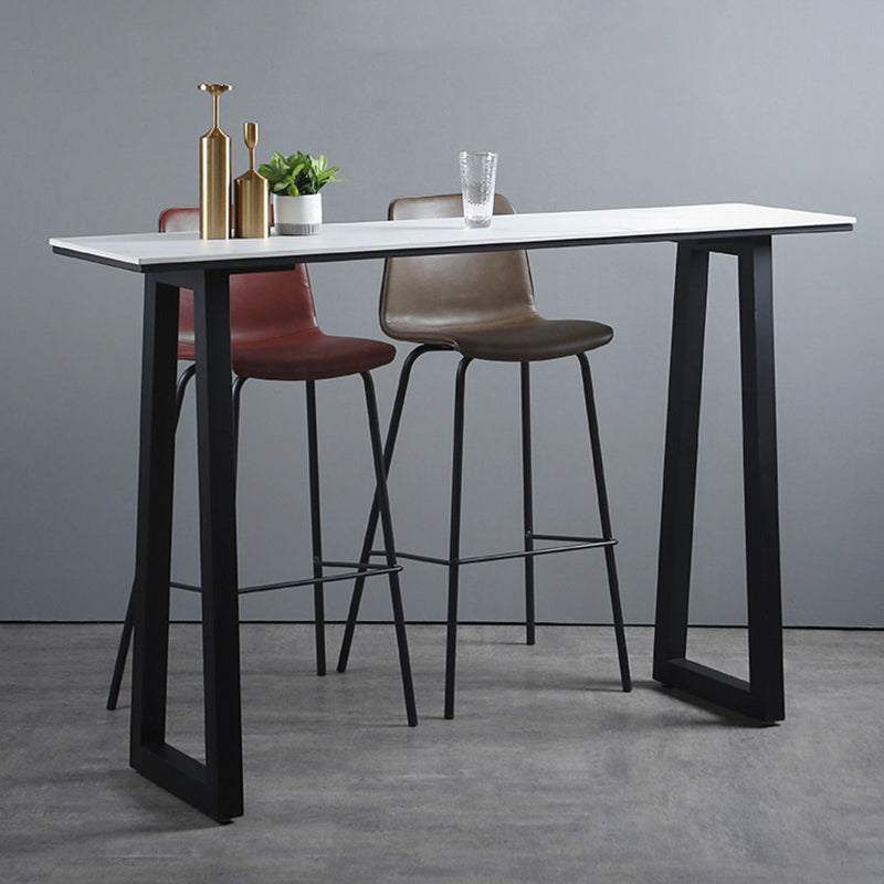 Living Room Leather Counter Chair Bucket Industrial Footrest Counter Bar Stool