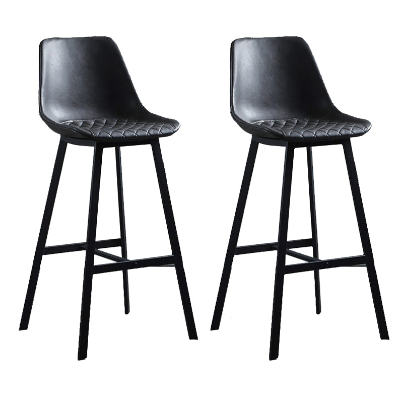 Living Room Leather Counter Chair Bucket Industrial Footrest Counter Bar Stool