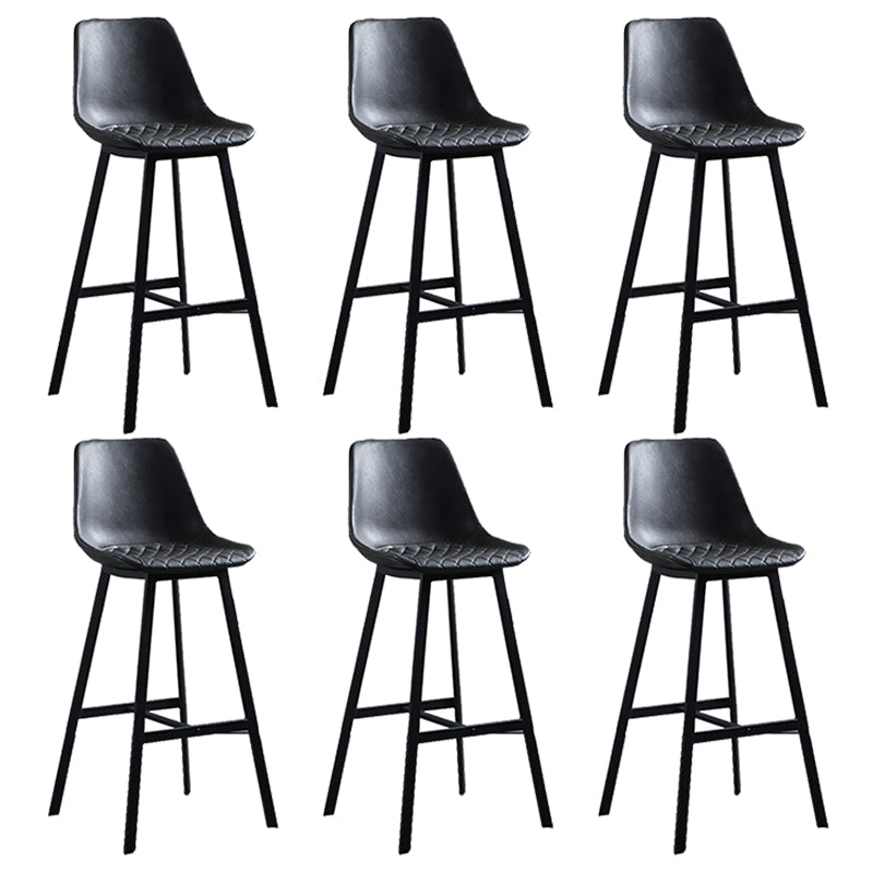 Living Room Leather Counter Chair Bucket Industrial Footrest Counter Bar Stool