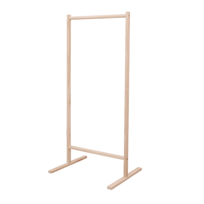 Modern Free Standing Solid Wood Coat Rack with Storage Shelving