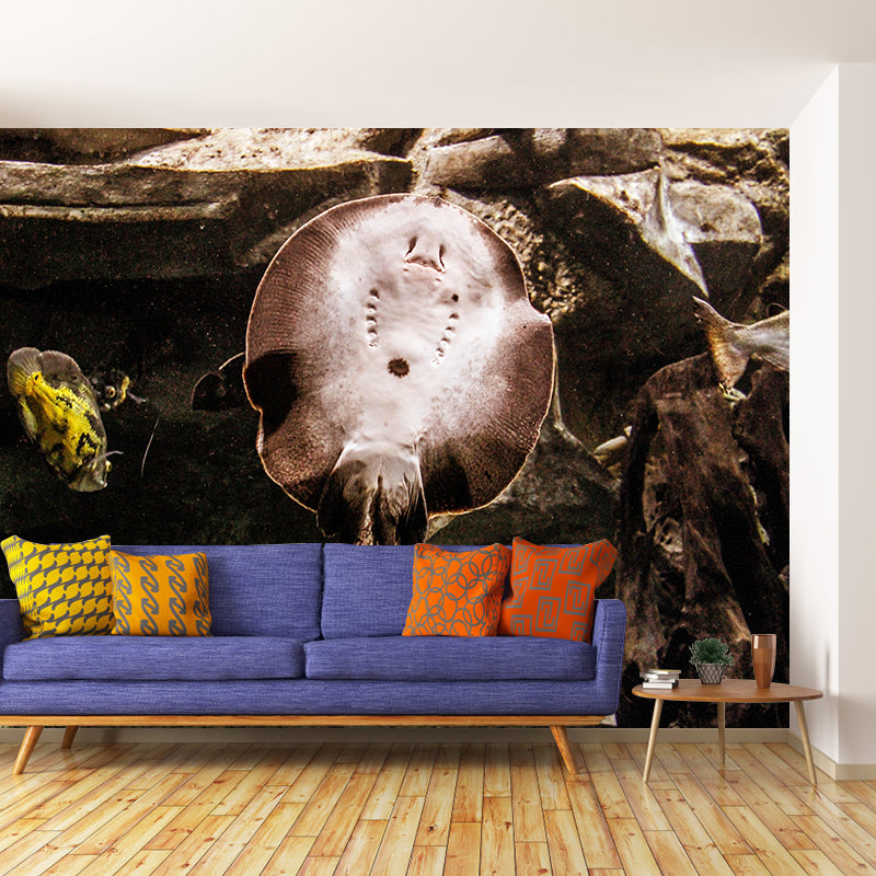 Photography Wall Mural Fish Patterned Living Room Wall Mural