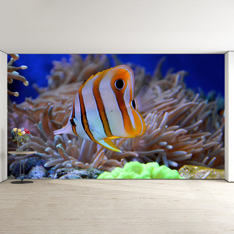 Attractive Wall Mural Fish Patterned Sitting Room Wall Mural