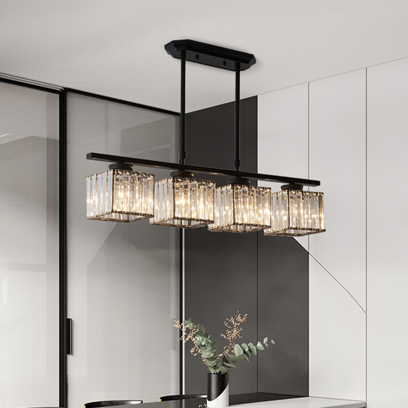 Light Luxury Style Hanging Lamp Geometry Shape Island Light Fixture for Dining Table