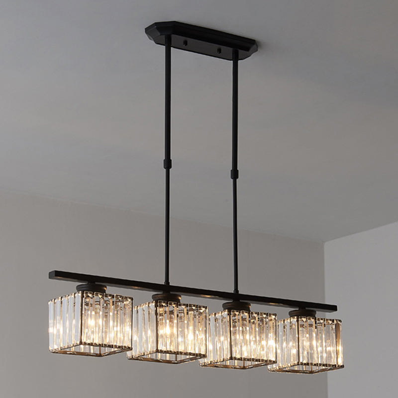 Light Luxury Style Hanging Lamp Geometry Shape Island Light Fixture for Dining Table