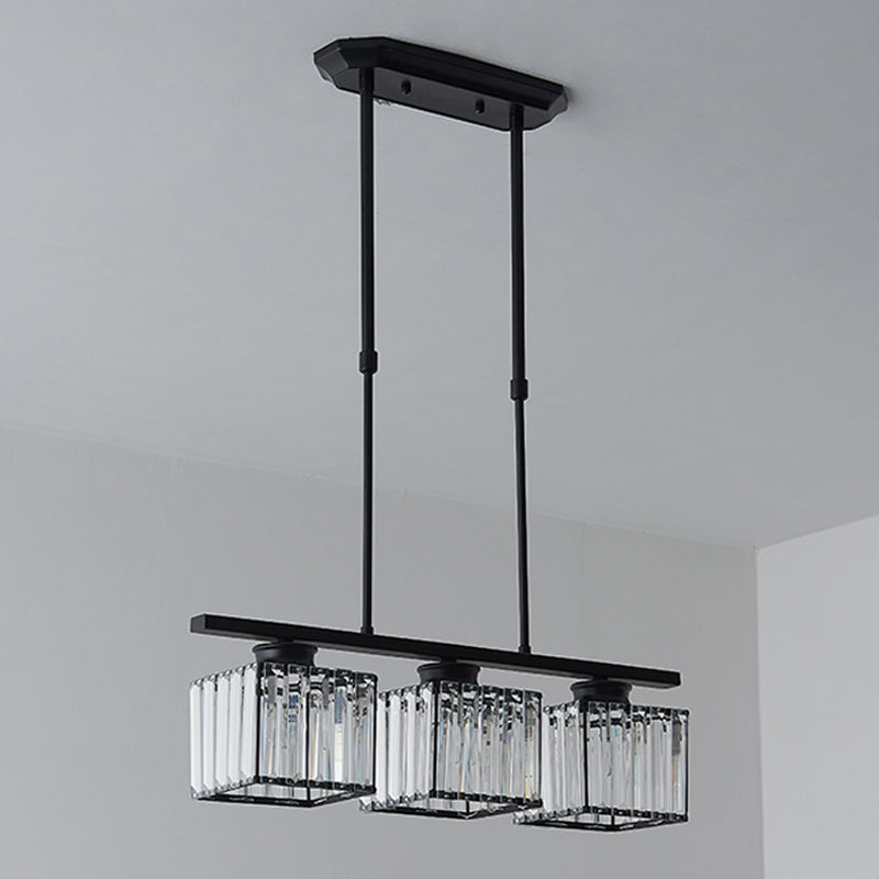 Light Luxury Style Hanging Lamp Geometry Shape Island Light Fixture for Dining Table