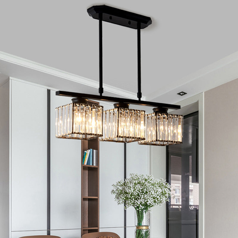 Light Luxury Style Hanging Lamp Geometry Shape Island Light Fixture for Dining Table