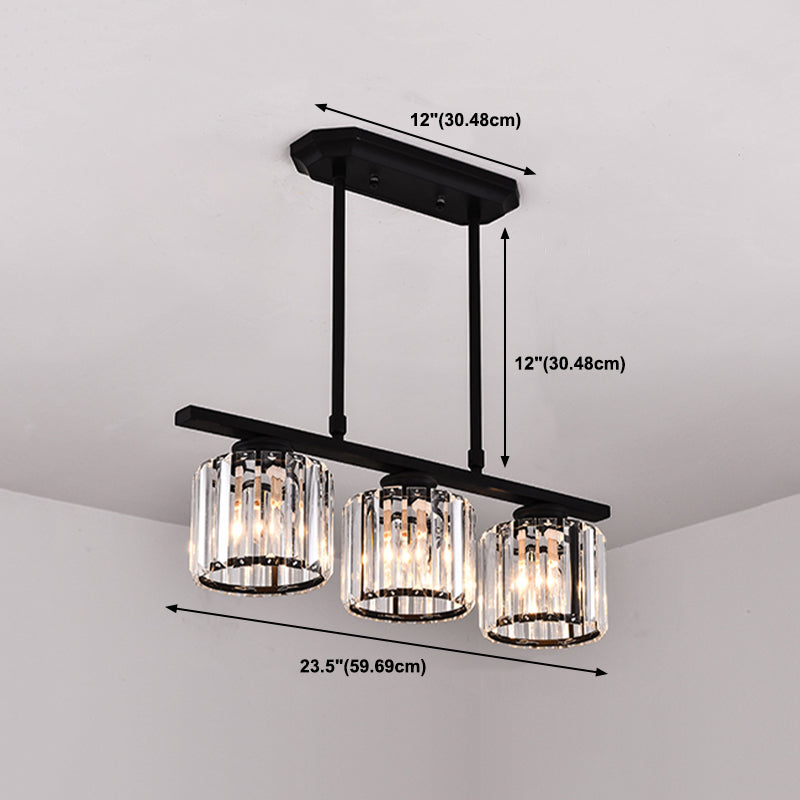 Light Luxury Style Hanging Lamp Geometry Shape Island Light Fixture for Dining Table