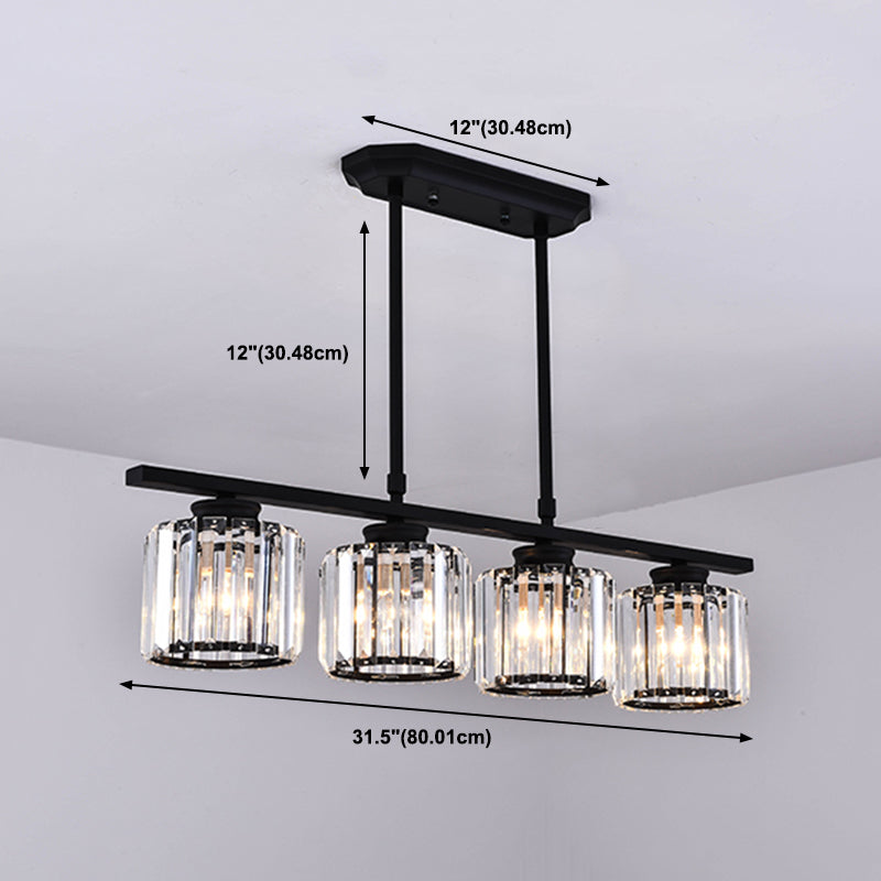 Light Luxury Style Hanging Lamp Geometry Shape Island Light Fixture for Dining Table