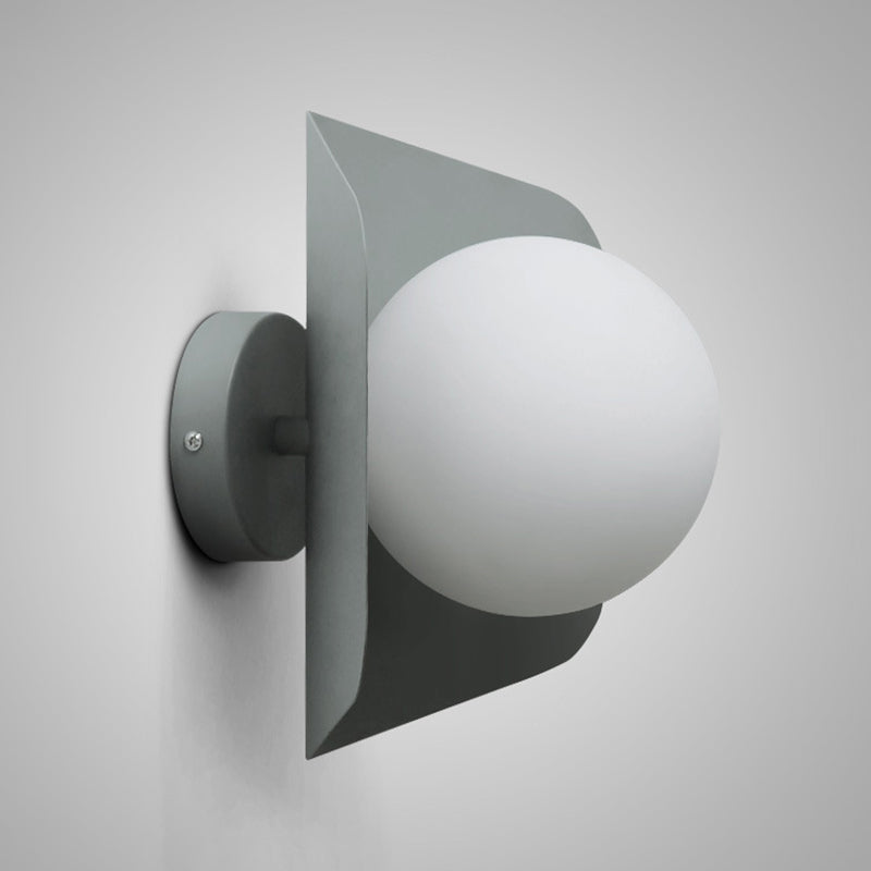 Modernism Globe Shaded Wall Light Macaron Lighting for Living Room