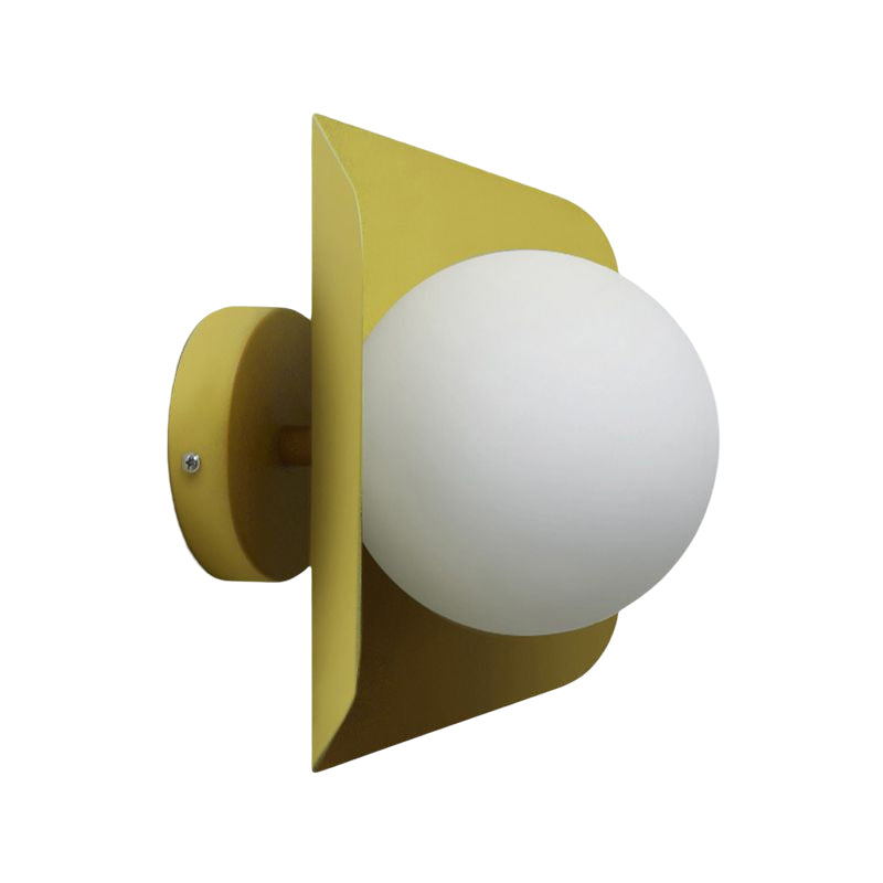 Modernism Globe Shaded Wall Light Macaron Lighting for Living Room