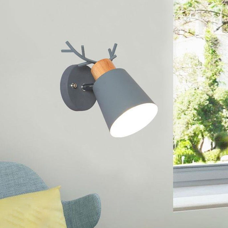 1-Light Tapered Wall Light Sconce Modern Style Metal Wall Lighting