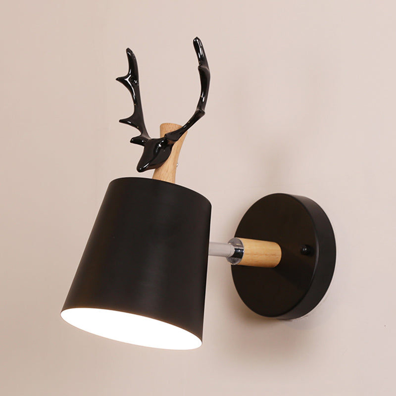 1-Light Tapered Wall Light Sconce Modern Style Metal Wall Lighting
