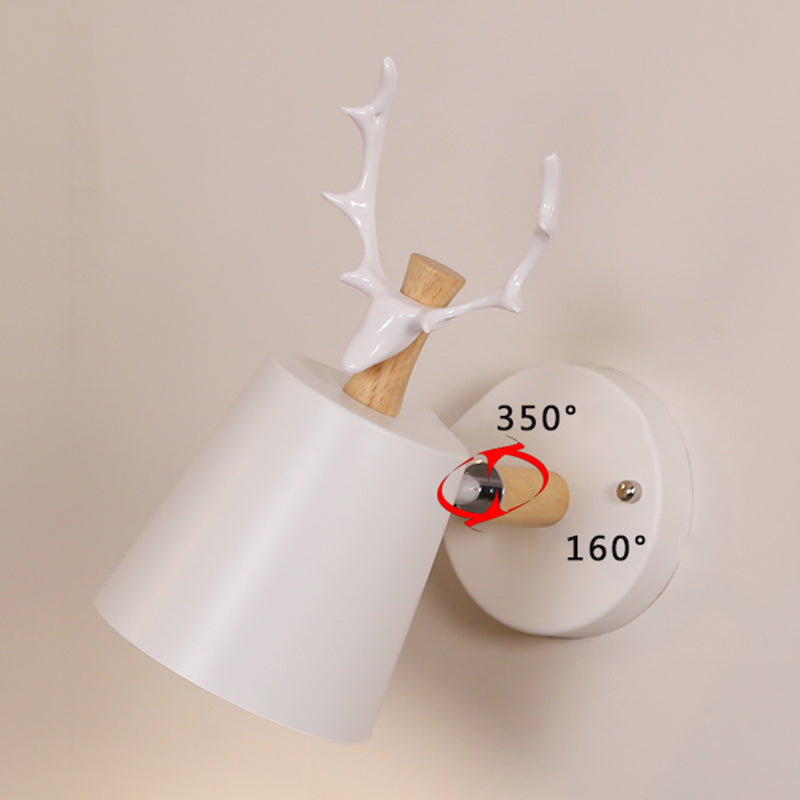 1-Light Tapered Wall Light Sconce Modern Style Metal Wall Lighting