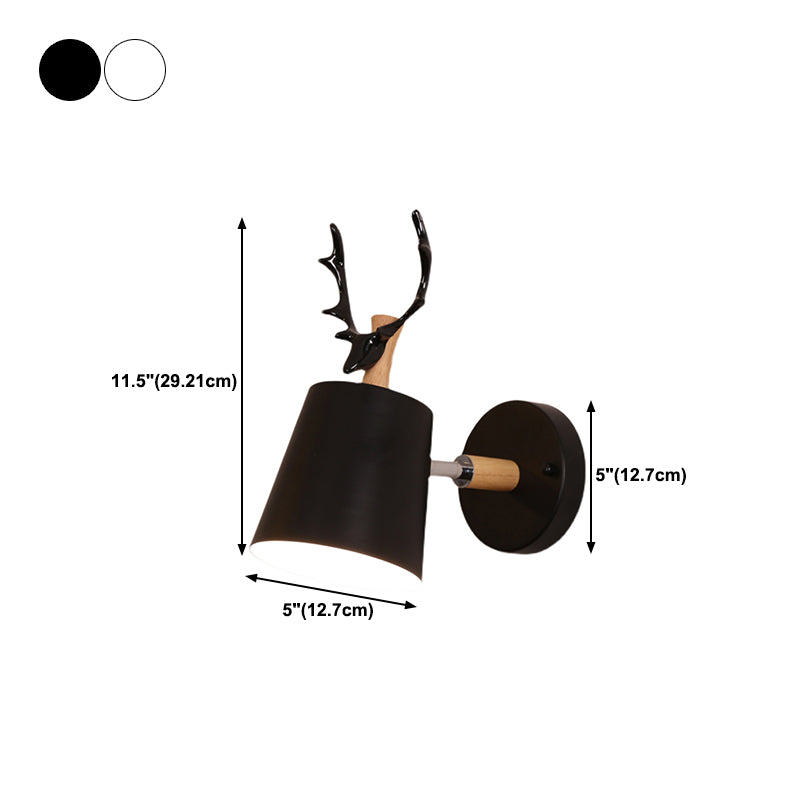 1-Light Tapered Wall Light Sconce Modern Style Metal Wall Lighting