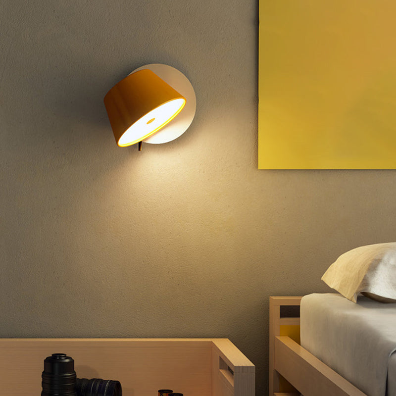 Nordic Style Aluminum Wall Light Circle Shape Rotatable Wall Lamp for Living Room