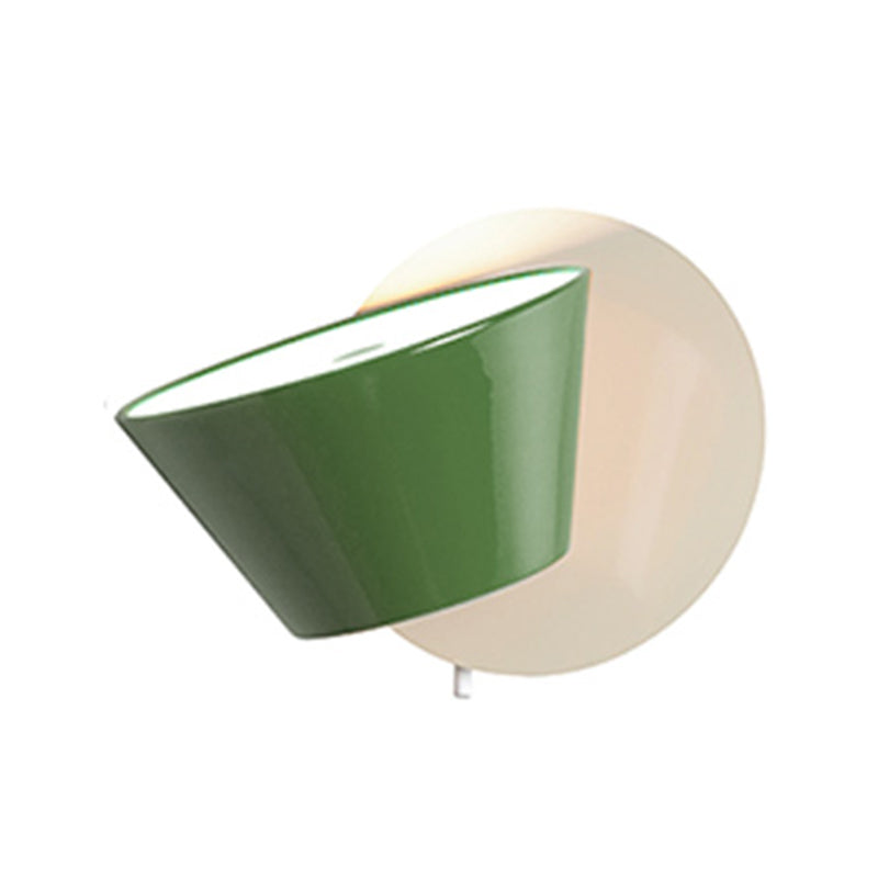 Nordic Style Aluminum Wall Light Circle Shape Rotatable Wall Lamp for Living Room