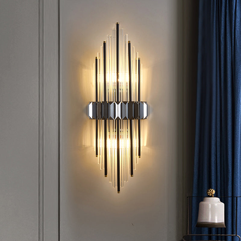 Crystal Geometric Shape Wall Light Modern 2-Lights Wall Light Sconce