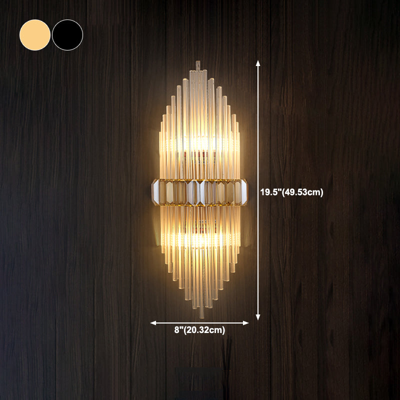 Crystal Geometric Shape Wall Light Modern 2-Lights Wall Light Sconce