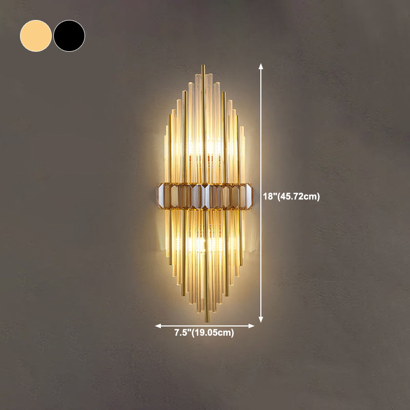 Crystal Geometric Shape Wall Light Modern 2-Lights Wall Light Sconce