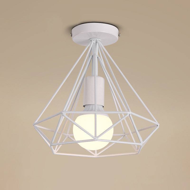Industrial Vintage Ceiling Light Iron 1-Light Flush Mount for Corridor