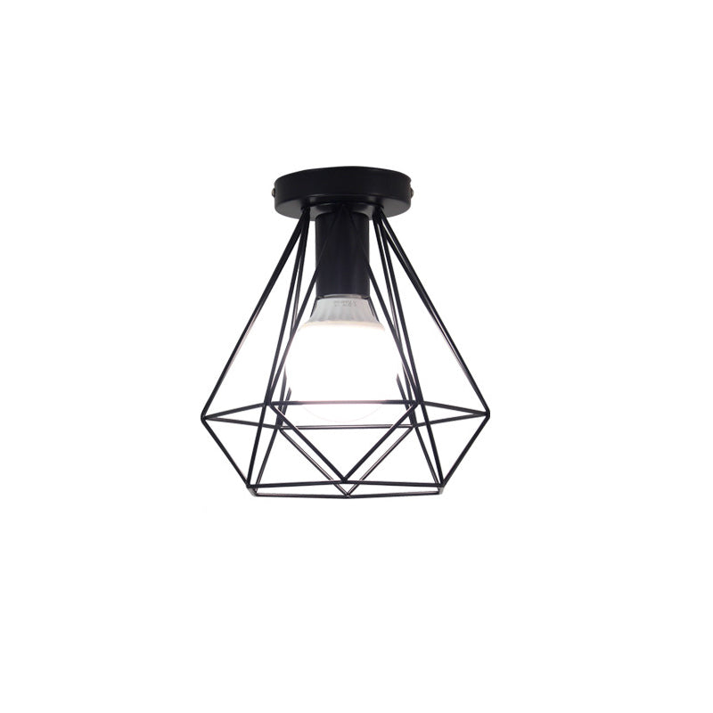 Industrial Vintage Ceiling Light Iron 1-Light Flush Mount for Corridor