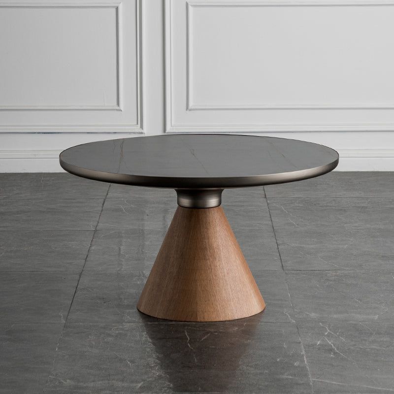 Slate Coffee Table Round Modern Minimalist Coffee Table for Living Room