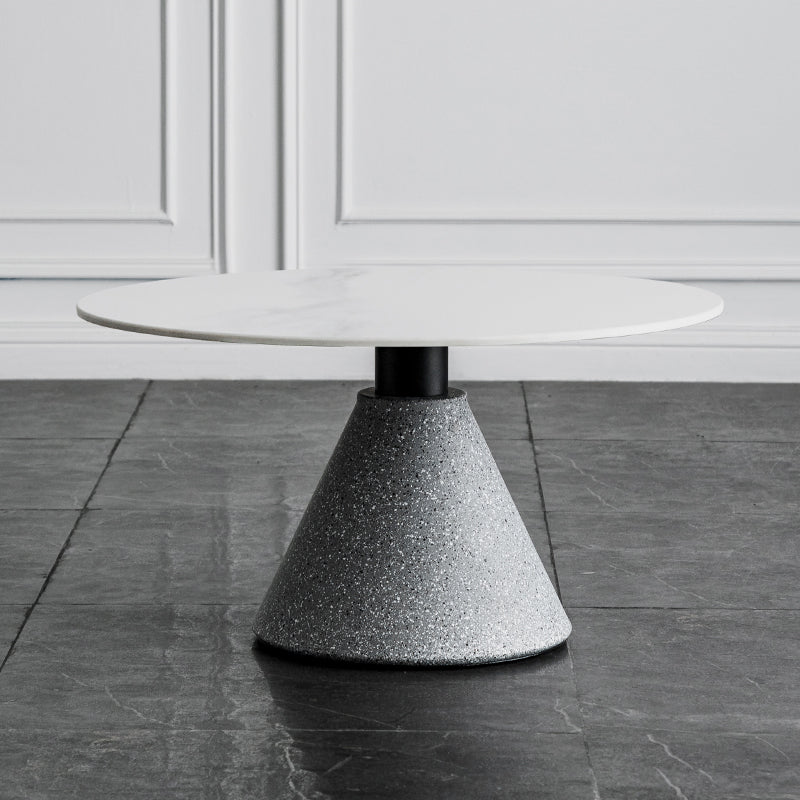 Slate Coffee Table Round Modern Minimalist Coffee Table for Living Room