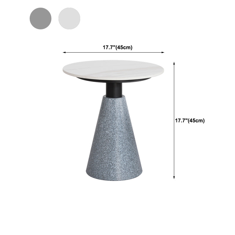 1 Slate Pedestal Coffee Table Round Modern Minimalist Coffee Table