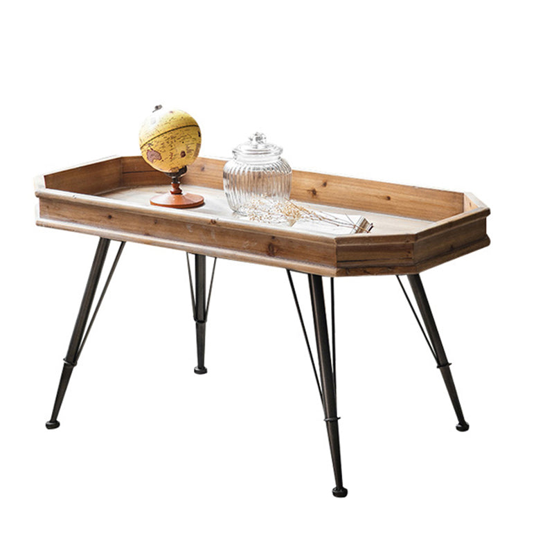French Country Distressed Wood Coffee Table Set for Living Room