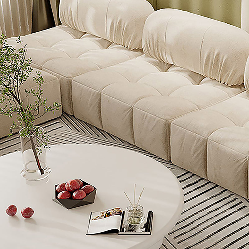 Solid Wood 4 Legs Coffee Table Round Modern Minimalist Coffee Table