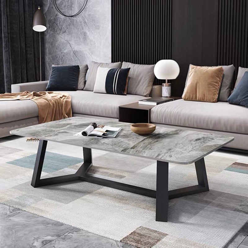 Slate Coffee Table Minimalist Rectangle Coffee Table for Living Room