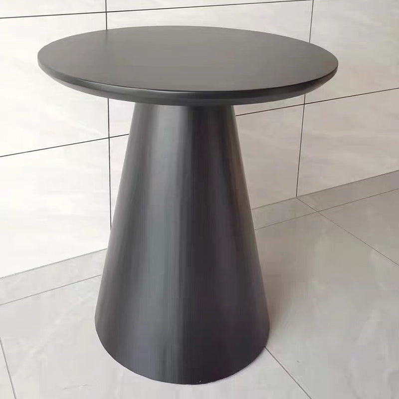 Scandinavian Pedestal Coffee Table Round Wooden Coffee Table Set for Living Room