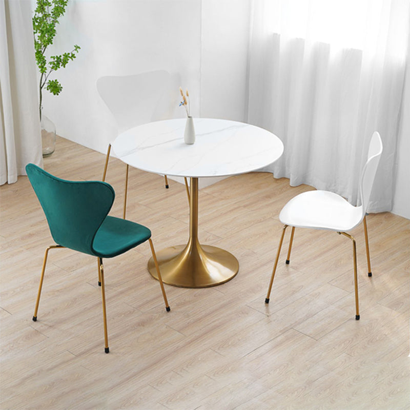 Mid-Century Modern Mental Coffee Table Round Top Shape Pedestal Coffee Table Set