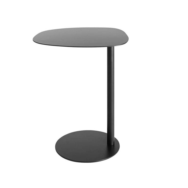 Rectangular Metal Table with Pedestal Base Base Medieval Modern Style Side Table