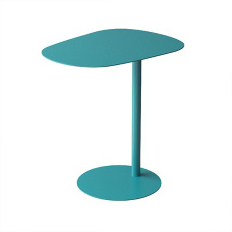 Rectangular Metal Table with Pedestal Base Base Medieval Modern Style Side Table