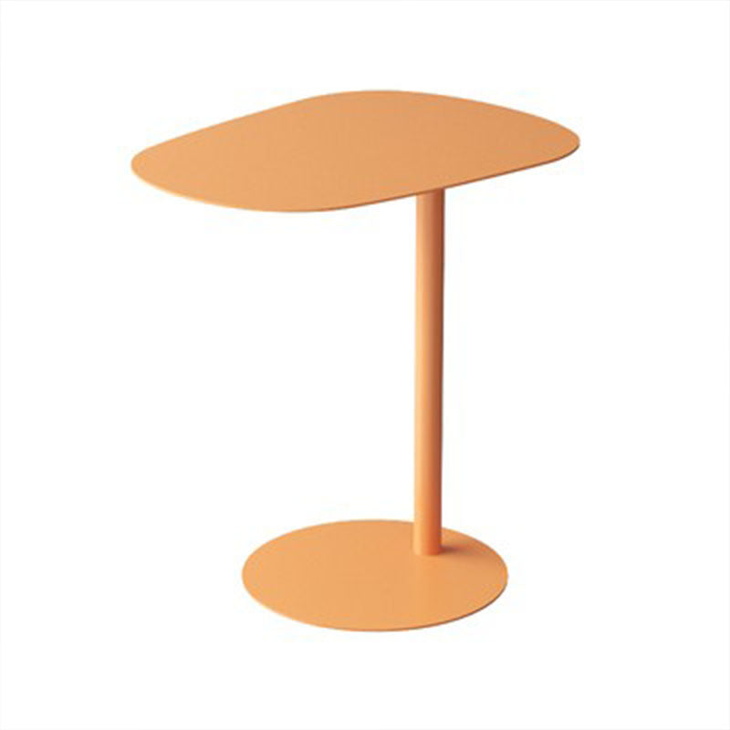 Rectangular Metal Table with Pedestal Base Base Medieval Modern Style Side Table
