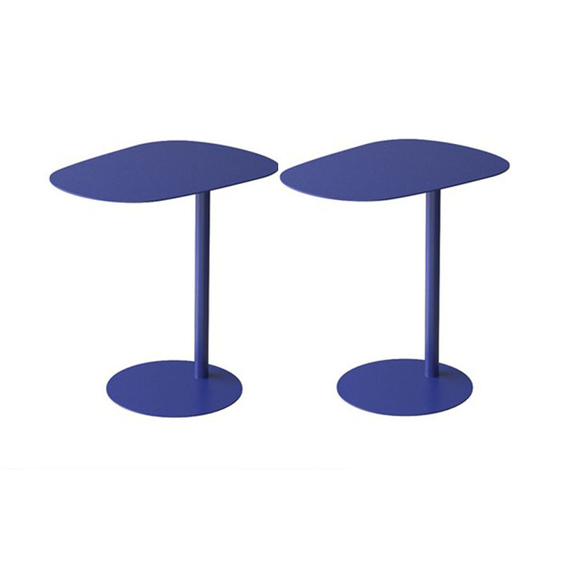 Rectangular Metal Table with Pedestal Base Base Medieval Modern Style Side Table