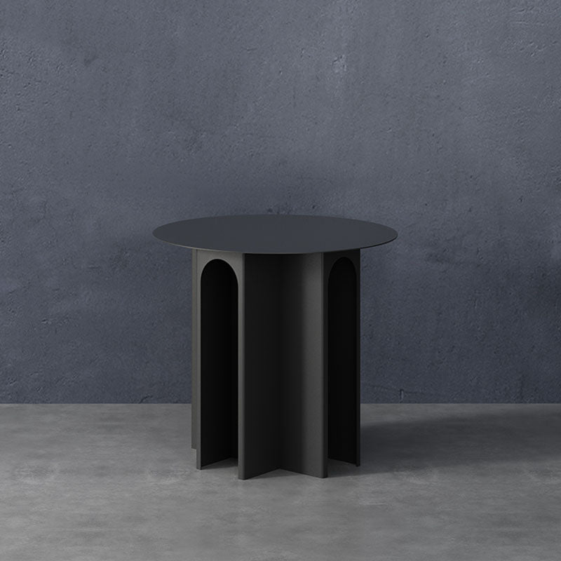19.6"Tall Mid-Century Metal Round Top Side Table Pedestal End Table