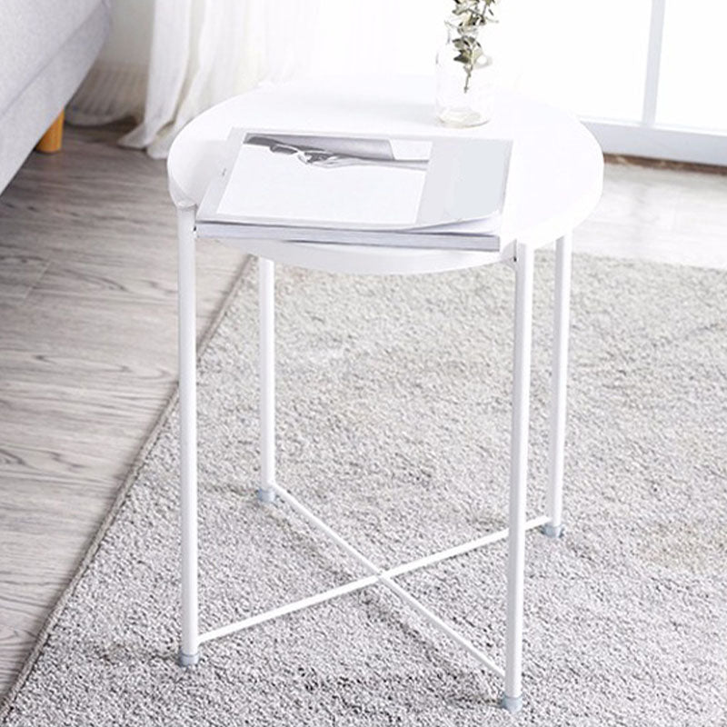 Medieval Modern Style Round Metal Table 4 Legs Base Side Table