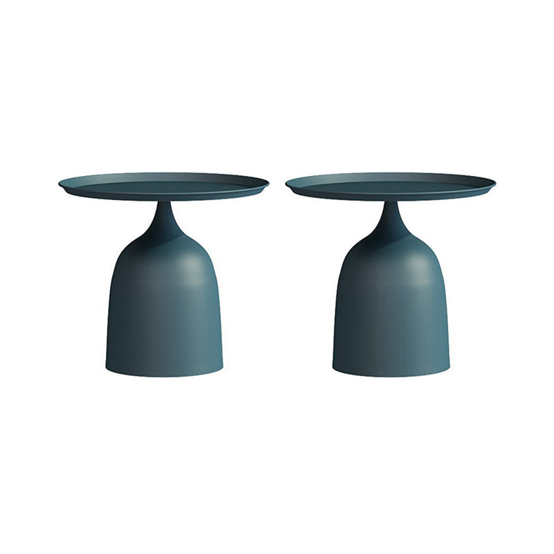 11.8" inch Wide Mid-Century Sofa Side Accent Table Metal Pedestal End Table